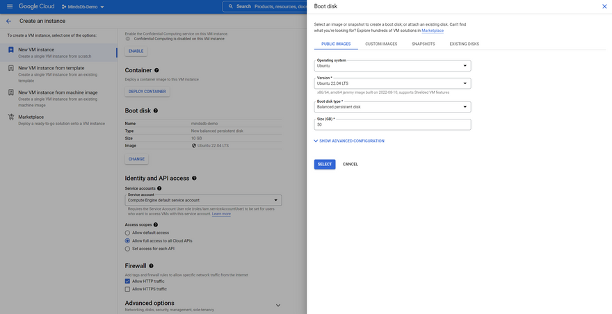 Create an Instance Dashboard