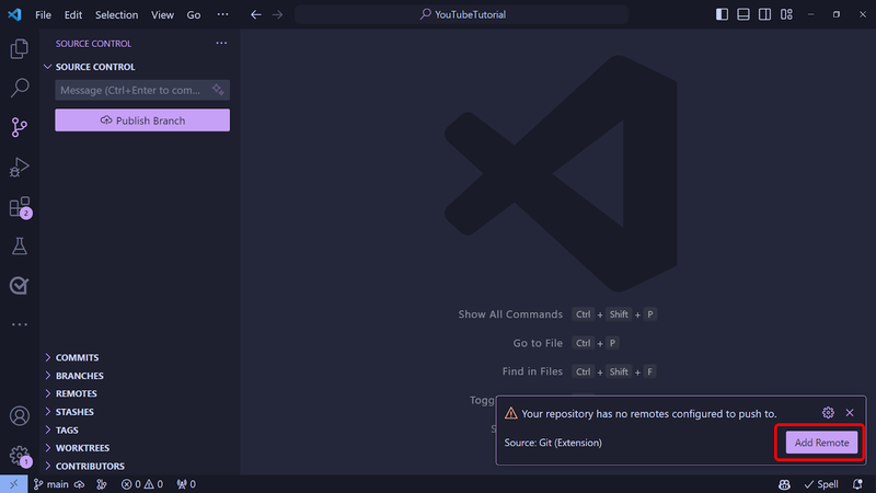 How to push code from VS Code to GitHub