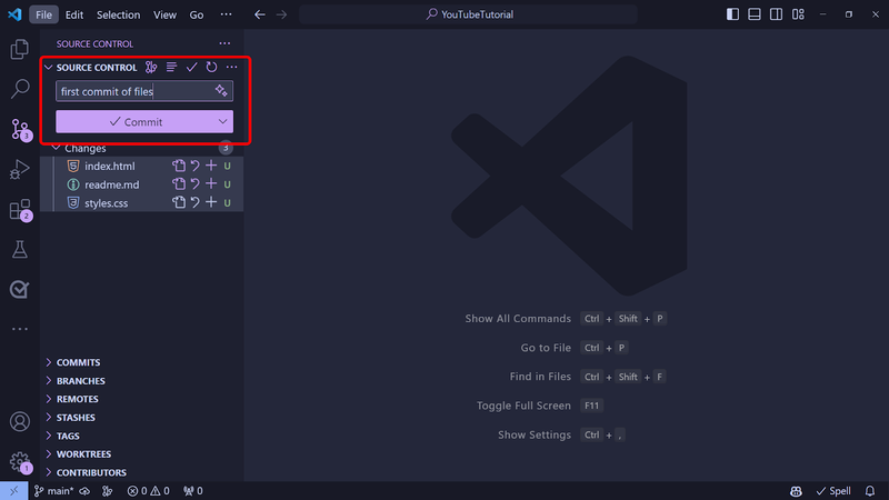 How to push code from VS Code to GitHub