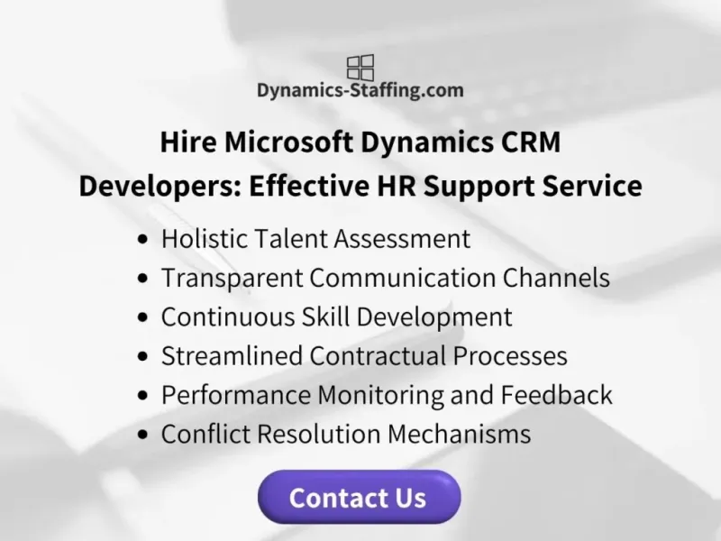 Hire Microsoft Dynamics CRM Developers with Effective HR Support Services
