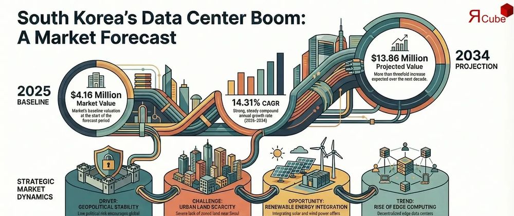 Cover image for Fresh Research Reveals South Korea Data Center Infrastructure Sector Value, Growth Drivers, and Future Forecast