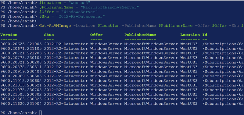 How to check if an Azure Marketplace image is marked for deprecation