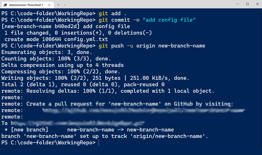 Push Git Changes to a new branch