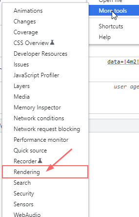 Open the Rendering Tab