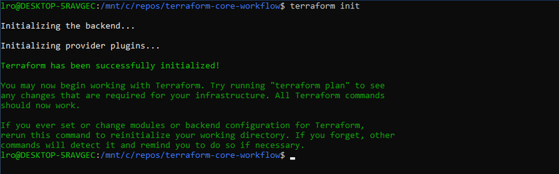 Terraform Init - Execution
