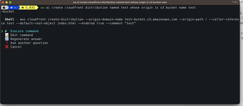 create cloudfront distribution