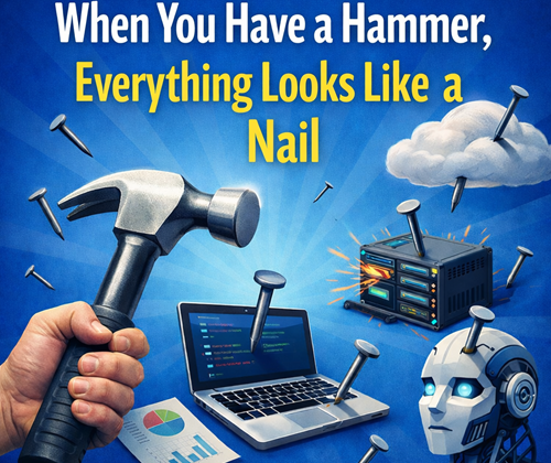 Cover image for When you have a hammer, everything looks like a nail