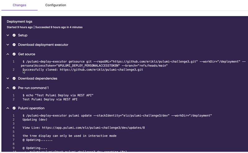 REST API deployment