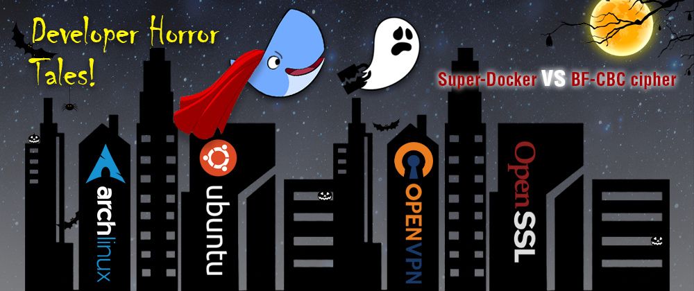 Cover image for Connecting through OpenVPN with deprecated ciphers, using Docker