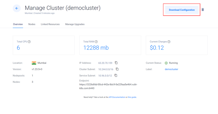 Download Cluster Config