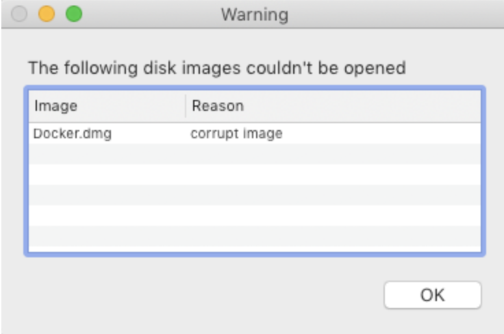 Docker.dmg is corrupt on macOS