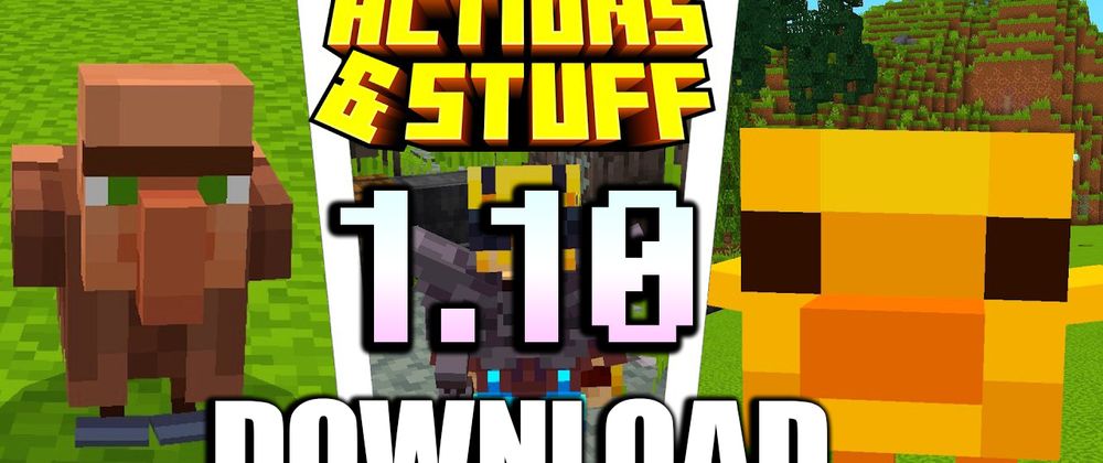 Cover image for Actions and Stuff 1.10 Free Download for MCPE/Bedrock 2026