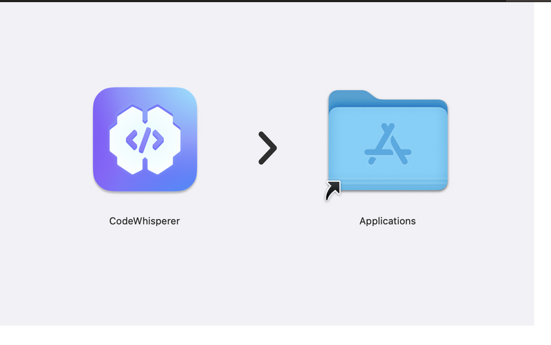 Codewhisperer DMG file installation