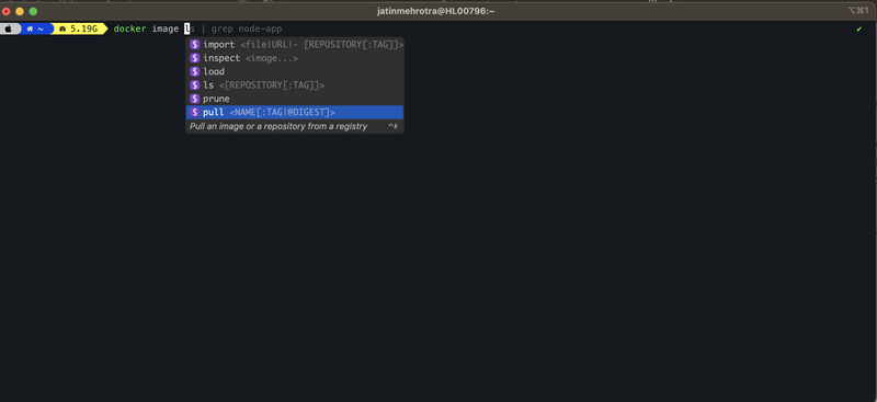 docker command completion 