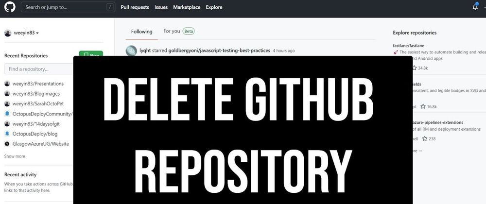 Cover image for A Step-by-Step Guide to Deleting a Repository on GitHub