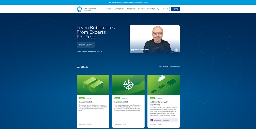 KubeAcademy Homepage