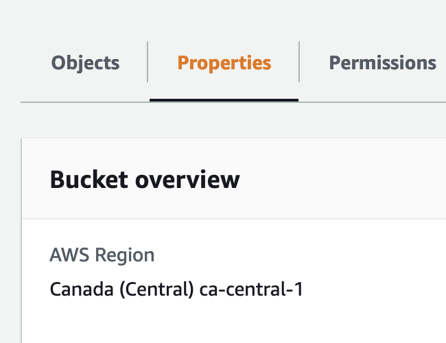 how to locate aws zone in s3