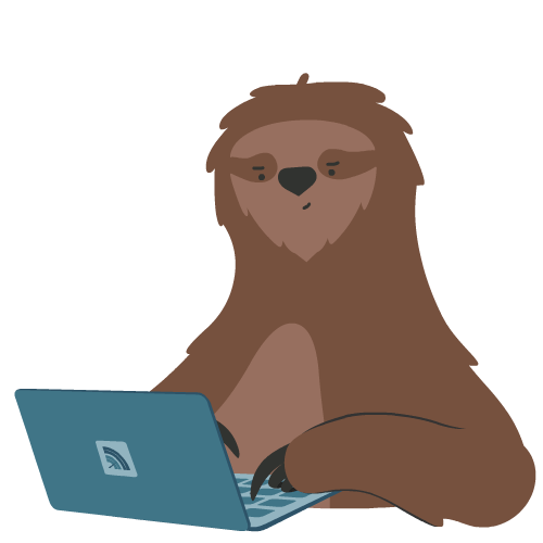 Sloth on Laptop