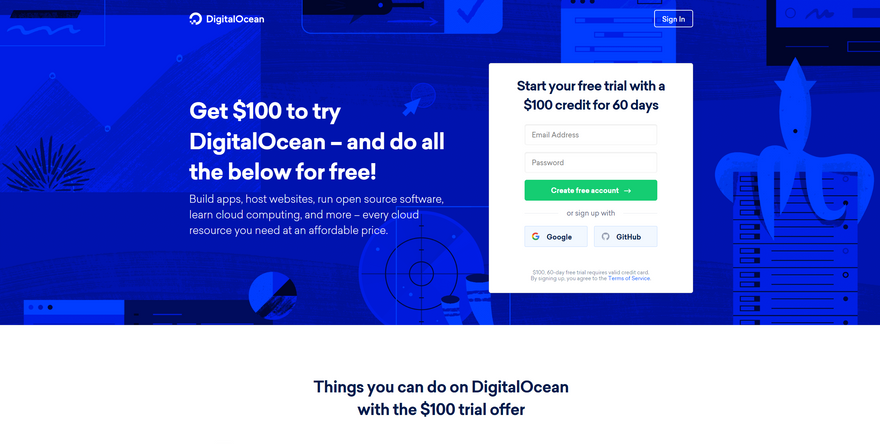 Digital Ocean Signup