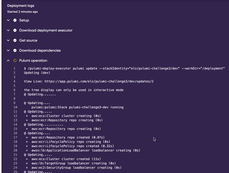 Deployment run