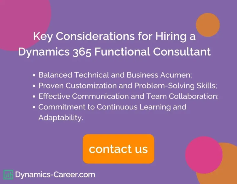 Key Considerations to Hire Dynamics 365 Functional Consultants