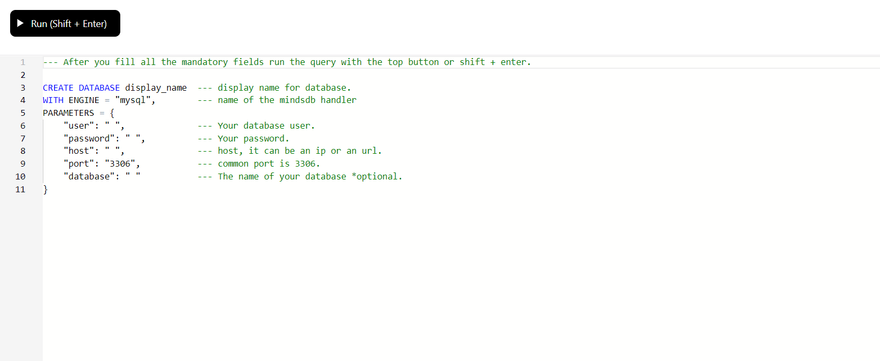 Query for DB Connection
