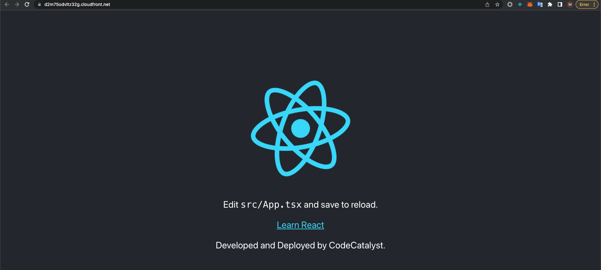 React app